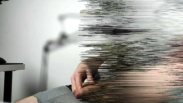 Cum in my beard with lot of precum and moaning