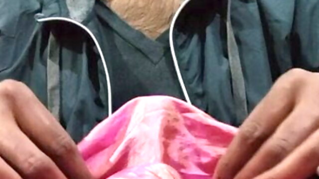 Dick head rub with pink shaded satin silky salwar of neighbour (31)