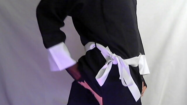 Crossdressing nun Manu Tea stripping and cumming for you