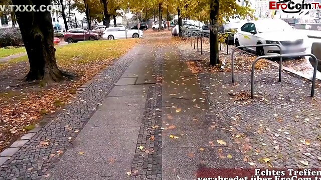 Chubby German Milf With Brown Hair Pick Up At The Street