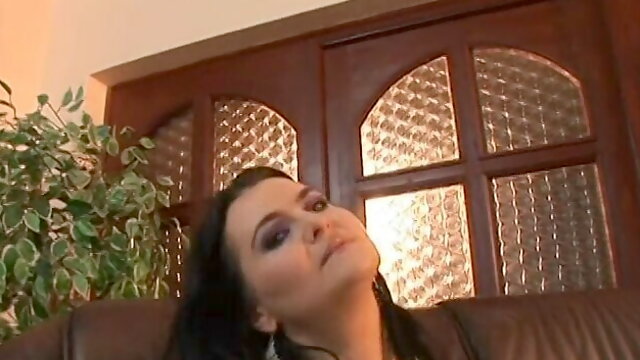 Lucky dude eats out a big titty brunette before stuffing her with toys and cock