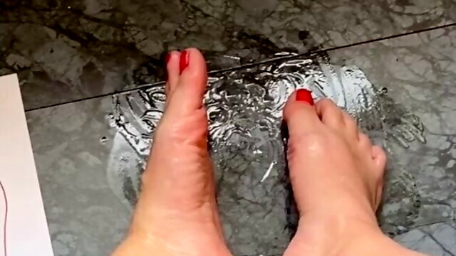 HUGE GianTESS feet in CUM. She's going to STOMP on you!