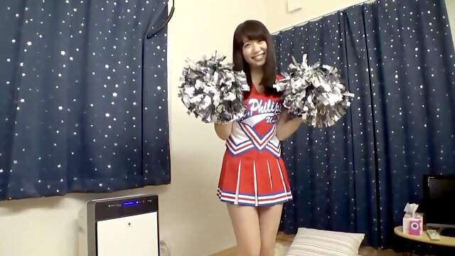 Cheerleaders Asian Beauty, Cheerleaders Japanese Shy, School Uniform
