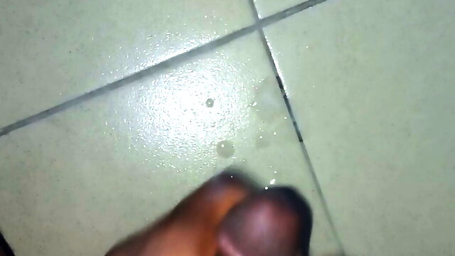 Maturbating my big black cock