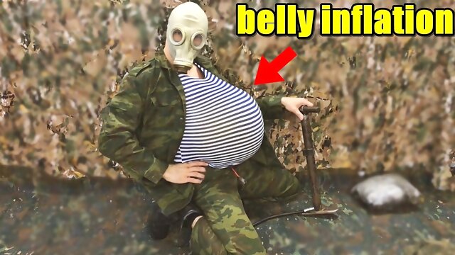 Russian Military Man PUMPS His stomach with A PUMP and Cums in Your FACE!!!