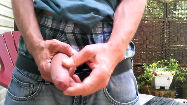 Outdoor Morning Edging Foreskin Play #1