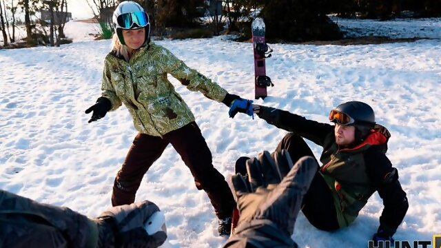 When Husband is Loser, Wife Fucks any Skier