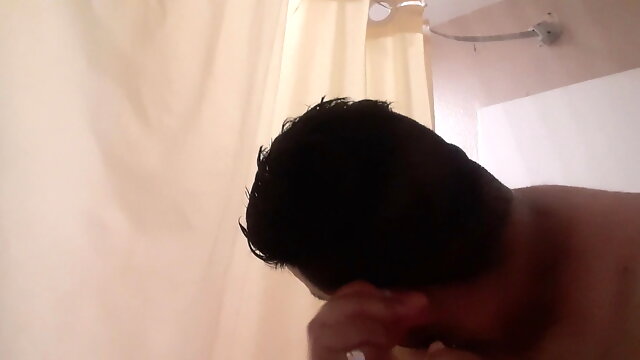 A man of god in the shower 