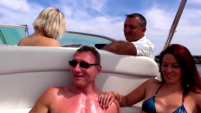 Hot ass blondie Britney drops her clothes for sex on the boat