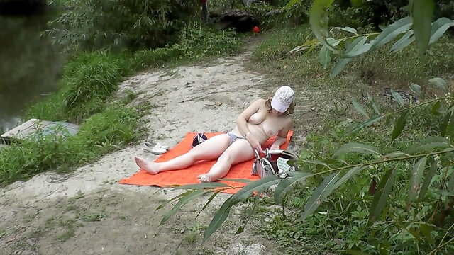 Sunbathing Nude, Voyeur Sunbathing, Dogging Voyeur, Topless Beach, Outdoor