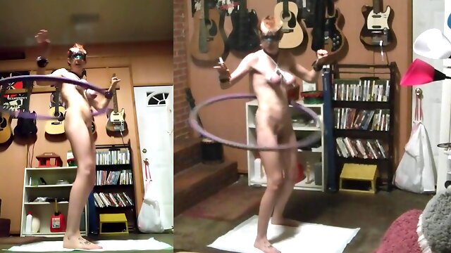 Milf With Bound Breast And Anal Hook Smokes And Hula Hoop
