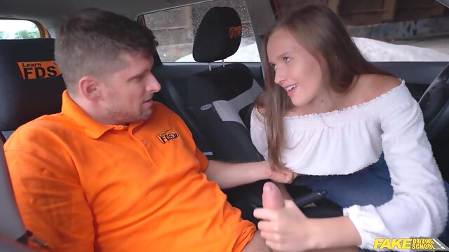 Driving instructor pounded hot busty minx