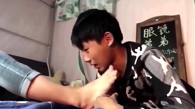 Asian Boy Being Bullied By Senior Students At School