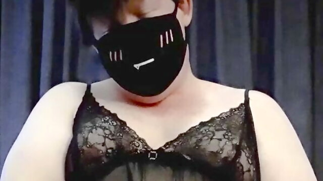 Chubby Femboy in Nightie & Lingerie