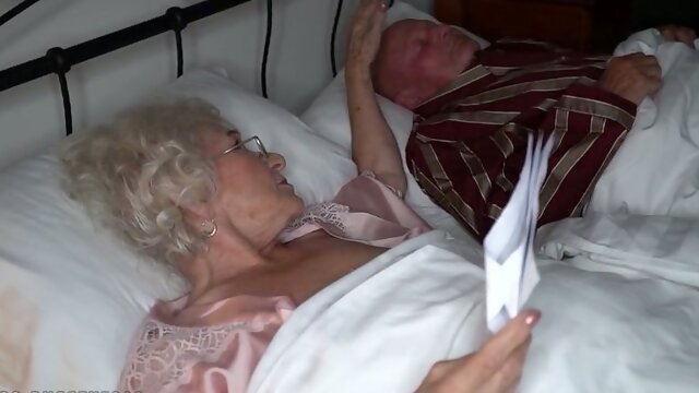 Granny Norma is cheating on her husband with young hot blooded lover