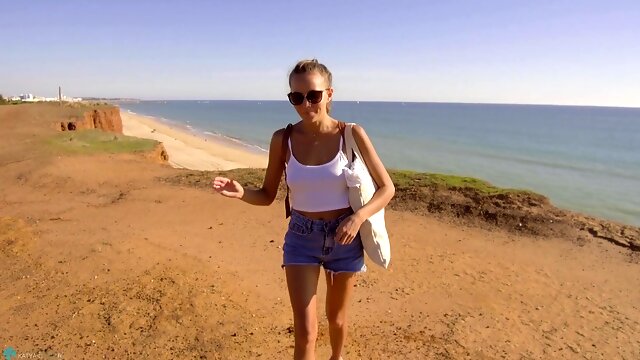Searching For A Perfect Beach Marinha Beach View And Falesia Beach - Sex Movies Featuring Katya-Clover