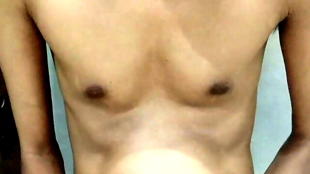 Indian young think cool aakash masturbating big cock and cumshot