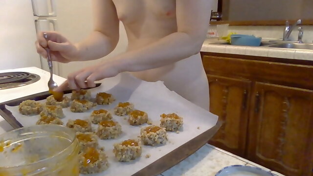 Phat Ass Baker Makes Vegan Thumbprint Cookies! Naked in the Kitchen Episode 31 