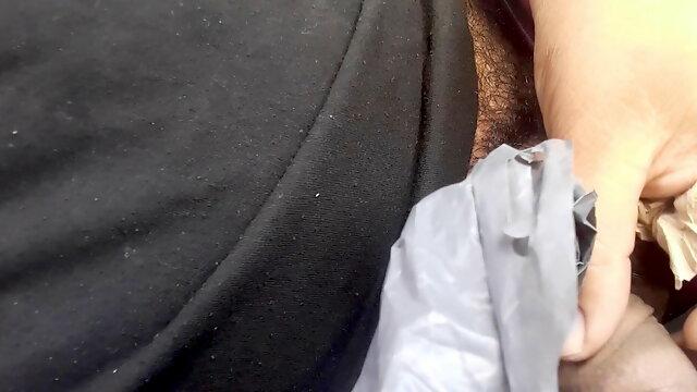 Peeing in a bag at Walgreens parking lot