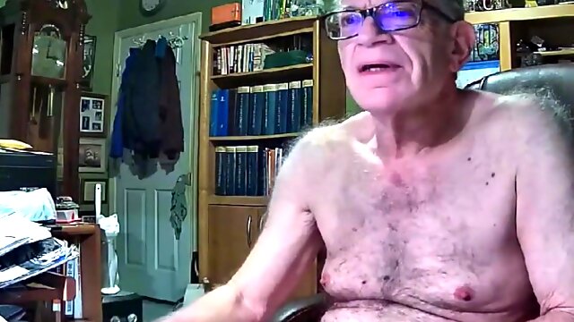 Old Man Love Juice On Webcam