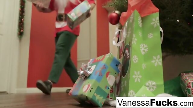 Vanessa Letting Santa Violate Her Tight Wet Pussy