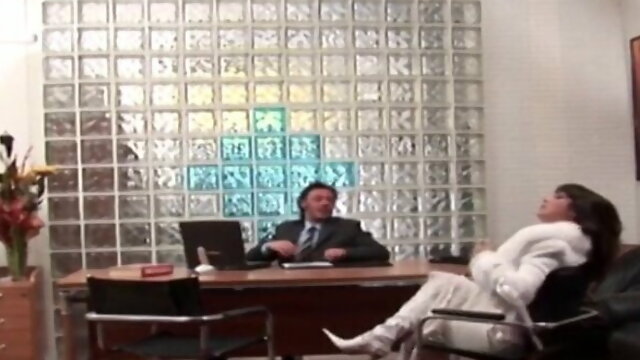 Hot and sexy brunette fucked in the pussy and ass in the