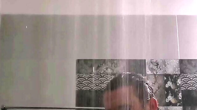 Stroking my cock in the shower