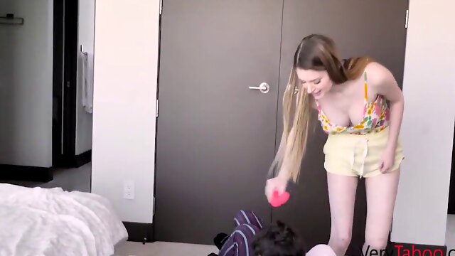 Stepmom Punishes & Stepdaughter To Fuck Stepson - Bunny Colby