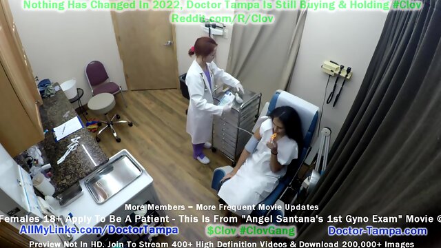 Become Give Angel Santana 1st Gyno Exam Ever Caught On Camera For You To Jerk It Too!! With Doctor Tampa