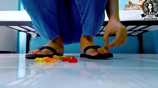 Giantess Wears Flip Flops