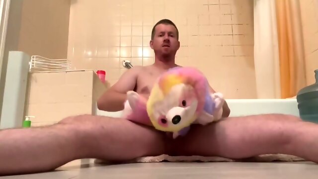 Reverse Cowgirl Stuffed Animal Action Fucking The Stuffing Out Of My Plushie Latex Glove Condom