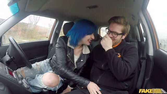 Ass Fuck Sex For Blue Haired Learner Fake Driving School