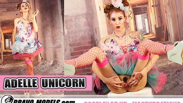 423 - Adelle Unicorn; Pornstar Solo in Wild Costume