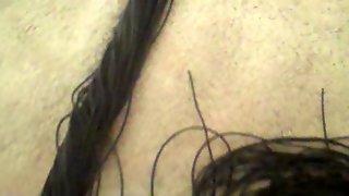 Rubbing my pierced clit with my ponytail butt plug up my ass