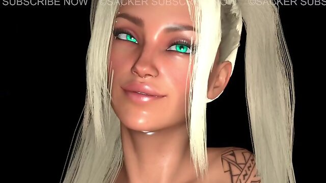 Nikko Sexy Stripper Animated MMD 2K(2K)60fps - Blonde