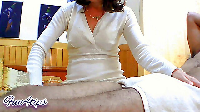 Waiting For Tips In Sexy White Dress