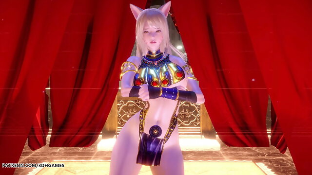 MMD Ankha Dance Ahri Hot Striptease Dance League of Legends KDA Uncensored Hentai