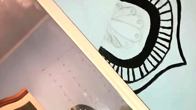 Horny lil slut plays with her pussy