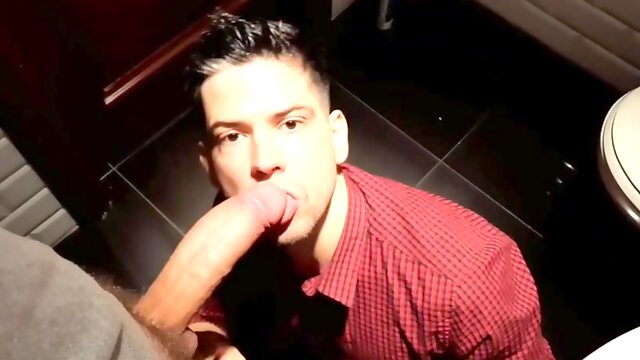 Gay Bathroom Blowjob