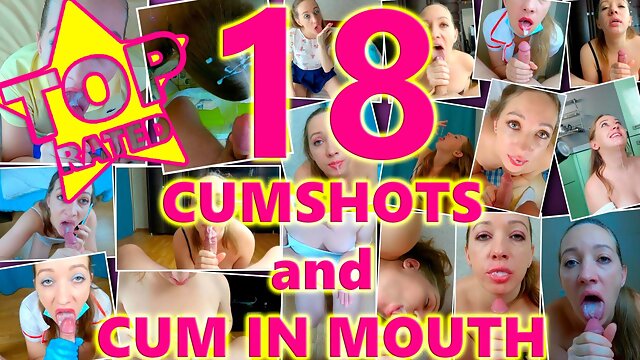 Swallow Compilation, Multiple Cumshot, Oral Creampie Compilation, Cum In Mouth
