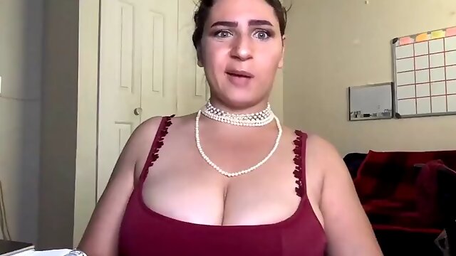 Busty arab girl belly dancing and swinging her big boobs