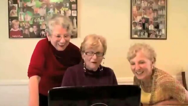 Grannys discover porn