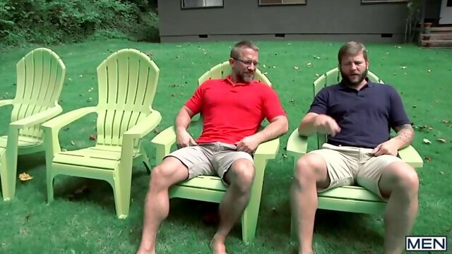 DILF Dirk Caber drilling his friends son, Luke Adams