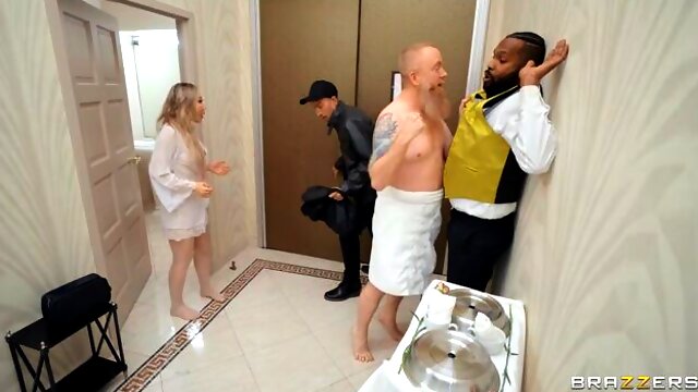 Astonishing busty doll Nicole Doshi fucked in the doggy style