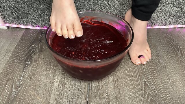 ASMR Gelatin Food Foot Play