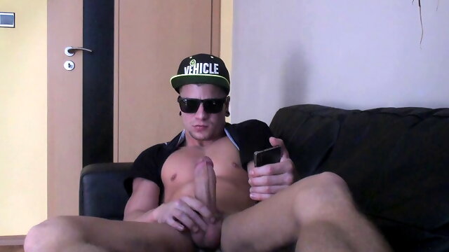 On the porn he jerks off        