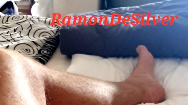  Master Ramon massages his hot cock with a sexy satin towel