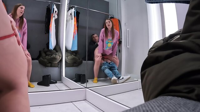 Public Sex In The Mall - Blowjob In The Locker Room - Risky Sex In The