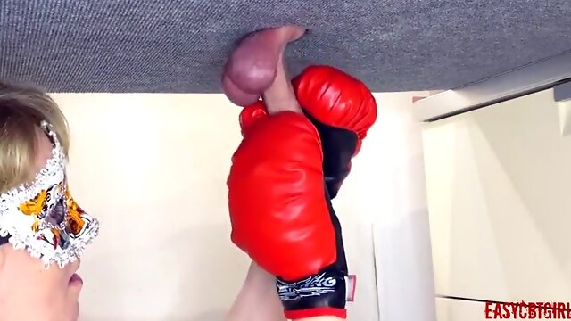 Brave girl smashes balls in new Ballbusting boxing video