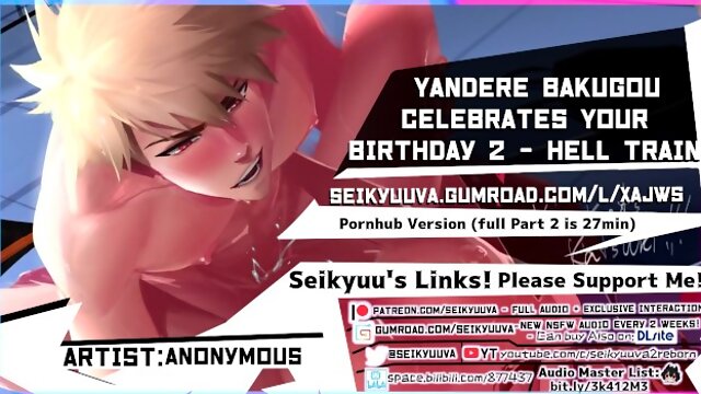 PART 2 (My Hero Academia) Daddy Bakugous HOT BIRTHDAY FUCK - Subway